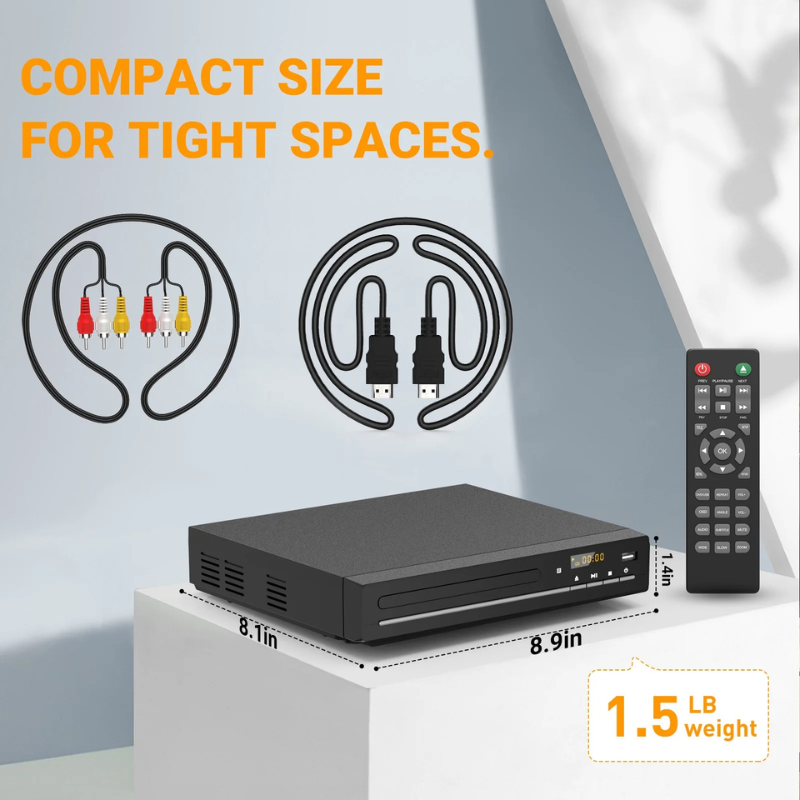 Untitled design (21) 1080P DVD Player for TV and Home Theater Support Multi Format - Image 2