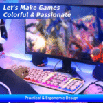 Wired Gaming Keyboard & Mouse Combo, RGB Backlit Keyboard and Mouse and Mouse pad, Full-Size, Ergonomic Tilt Angle, PC Gaming Keyboard w/Multimedia & Shortcut Keys for Working or Primer Gaming, Pink - Image 2